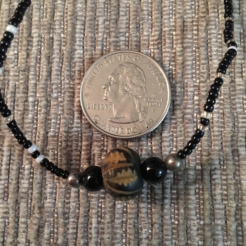 Wooded Beaded Necklace